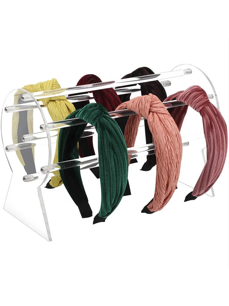 Hair Hoop Display Stand Acrylic Transparent Headdress Storage Stand Scrunchie Head Rope Headband Headband Display Stand