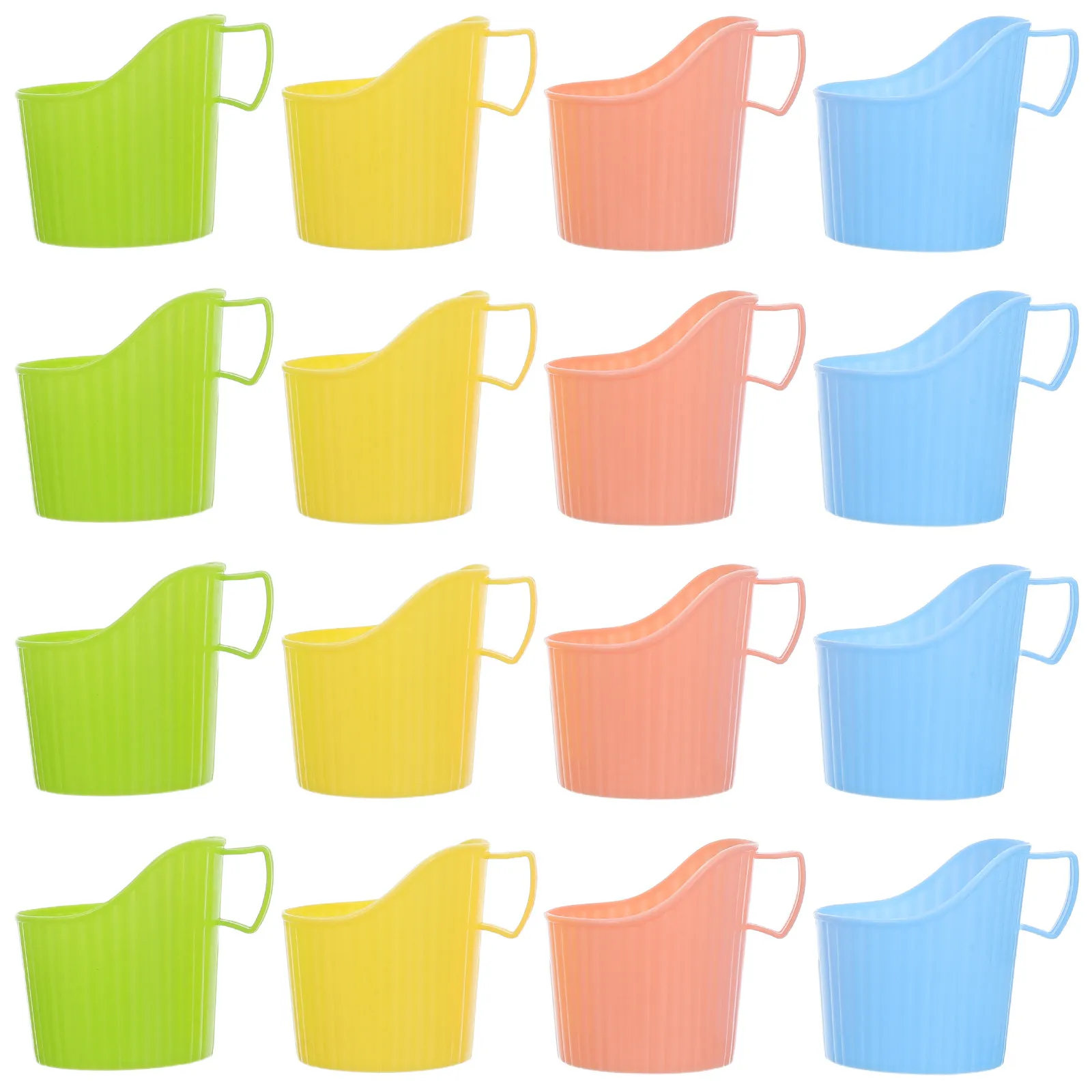 20Pcs Anti-Scalding Paper Cup Holder Premium PP Material Smooth Rounded Corners Heat Protection Desktop Coffee Shop Bar Use