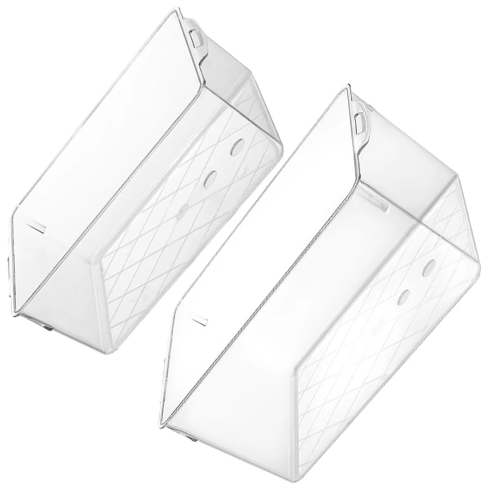 

2pcs Book Storage Box Clear Bin Containers for Desk Office Classroom Organization Transparent Plastic Solution