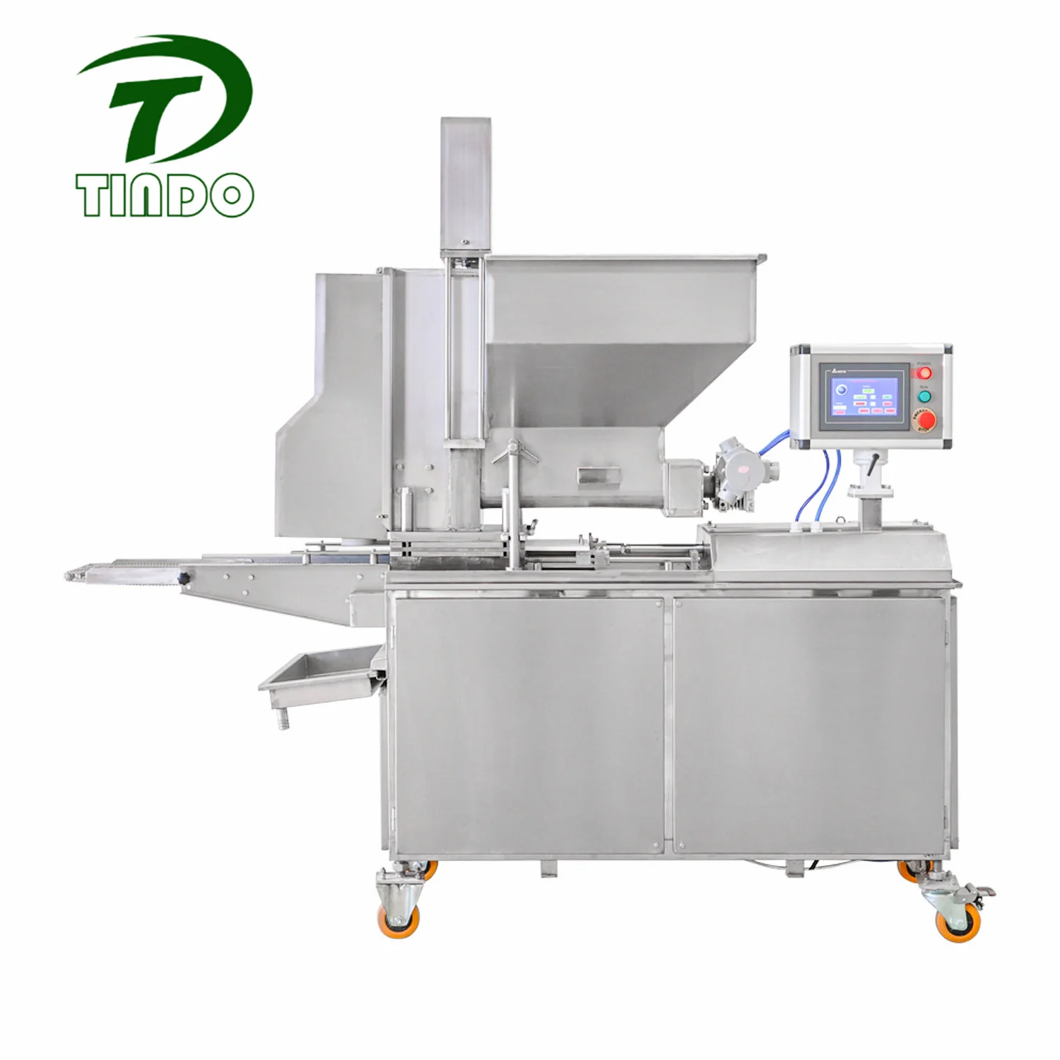 Making Machine Burger Press Machine Frikadellen Forming Breading Battering Frying Production Line