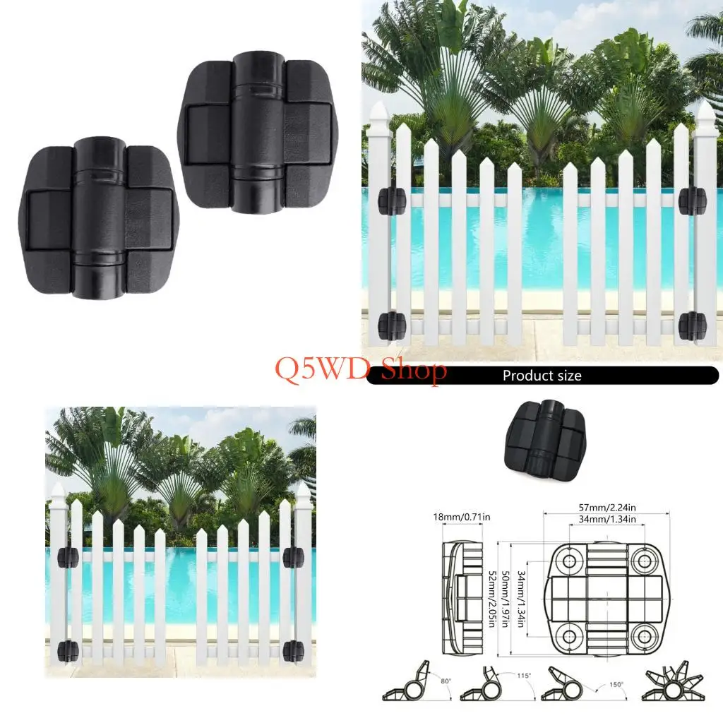 Q5WD Pool Gate Hinges with Alignment Legs Door Hardware Quiet Closing For Furniture