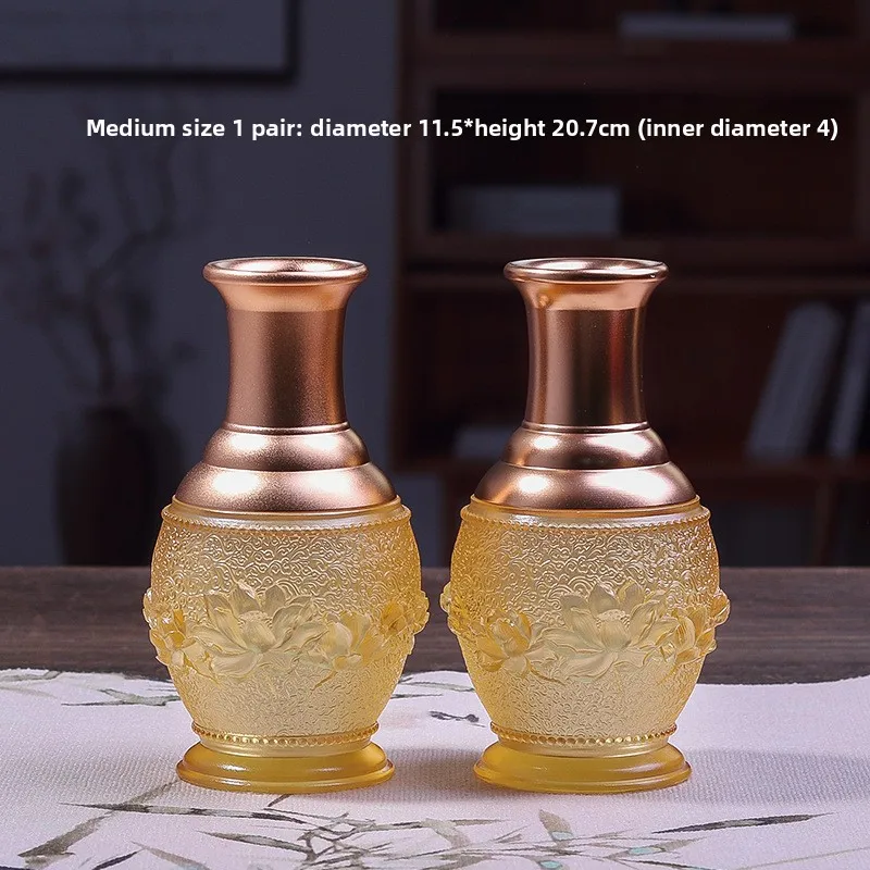 YFY  glazed lotus supplies complete collection of ornaments set buddhist hall offering purifying water cup incense burner