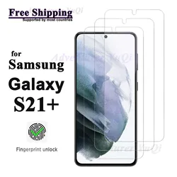 Screen Protector For Galaxy S21 Plus Samsung Tempered Glass HD Crystal 9H High Aluminum Crystal Clear Fingerprint Unlock