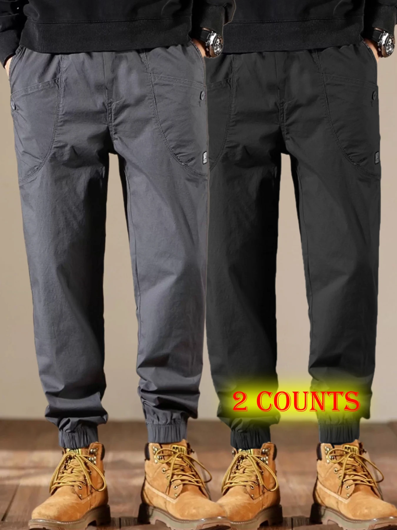 

Functional quick drying work pants men's 2025 summer thin style outdoor sports straight leg nine point casual pants work pants