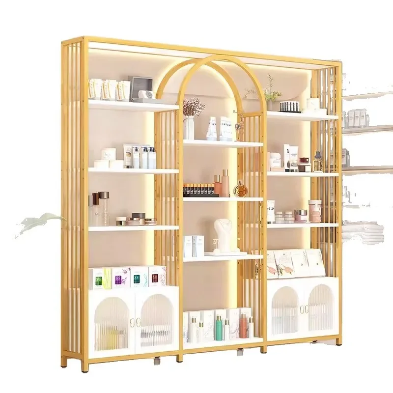 Beauty Salon Display Cabinet Cosmetics Display Stand Commercial Sample Nail Art Display Shelf Model