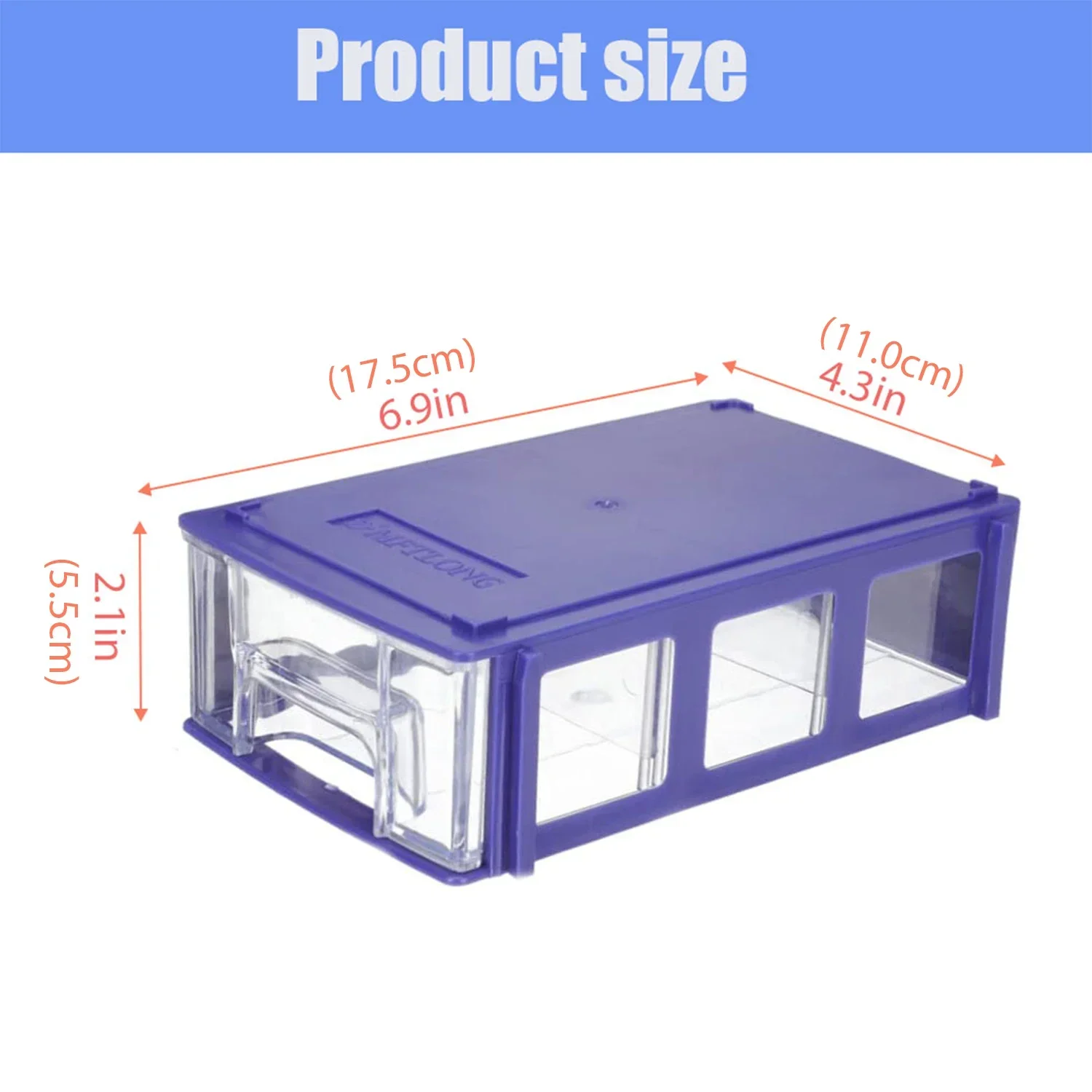 Stackable Storage Drawers, Plastic Drawers Organizer for Parts Screw Craft Organizer,Hardware Tool Box ,Plastic Toolbox