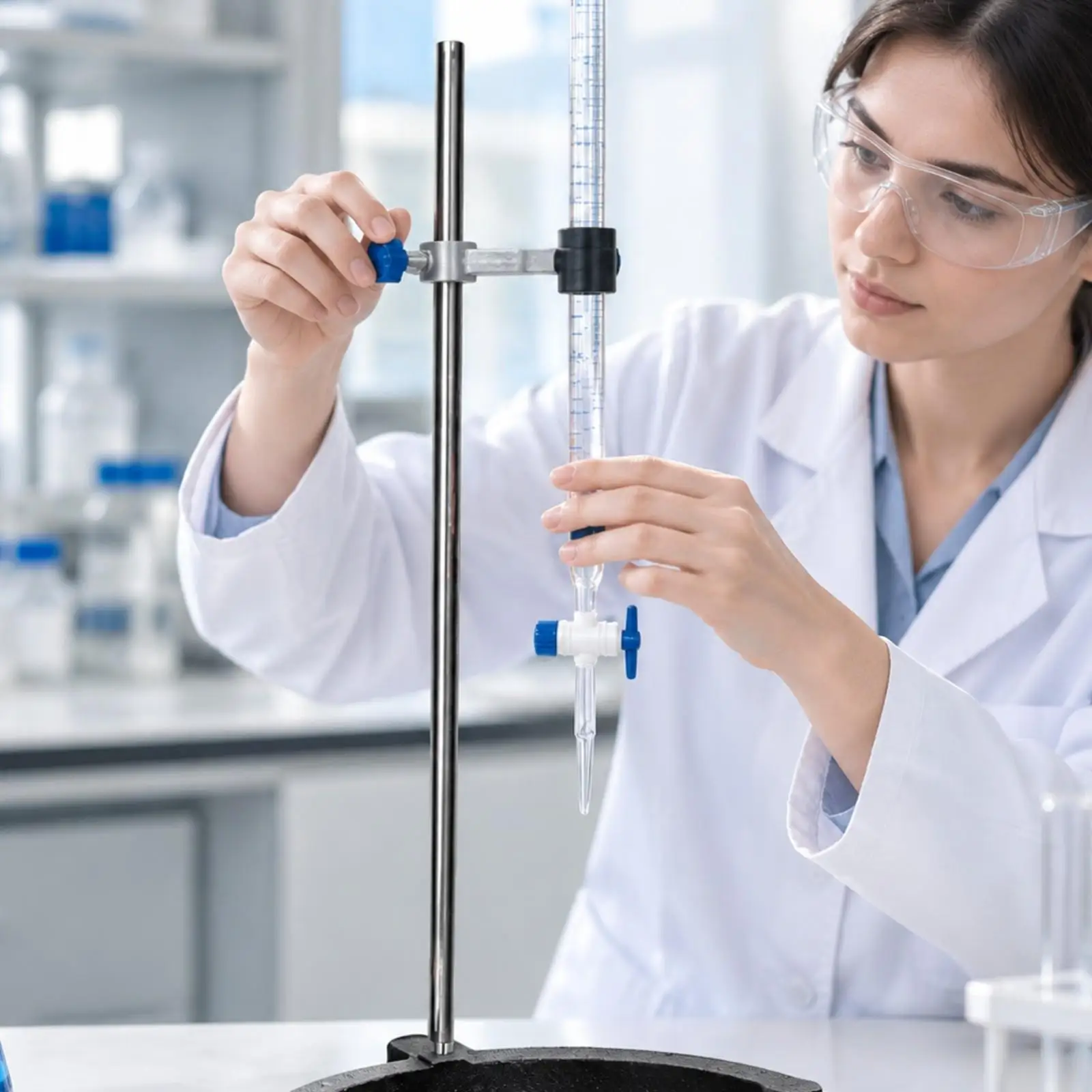 Iron Support Stand Metal Lab Frame with 600mm Pole for Workshop Science Equipment Holder view 5