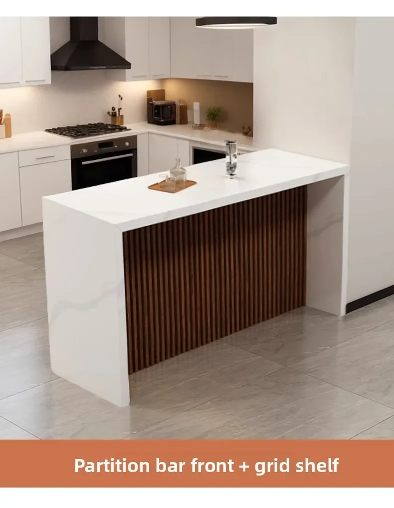 Sofa back bar table long table living room partition bar table advanced sense rock slab