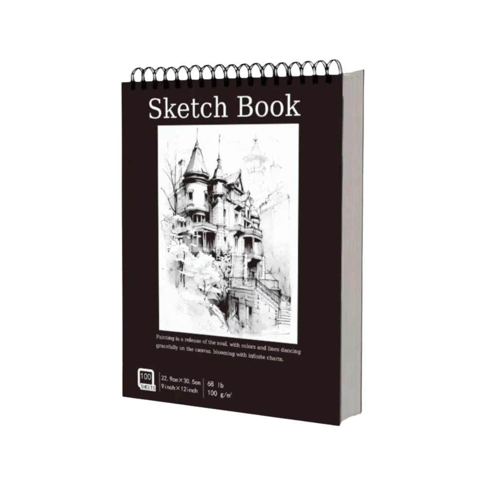 

100 Sheets Coil Sketchbook Perforated Pages Easy To Tear Spiral Bound Artist Sketchbook Acid-Free Paper 100gsm Thickened Paper
