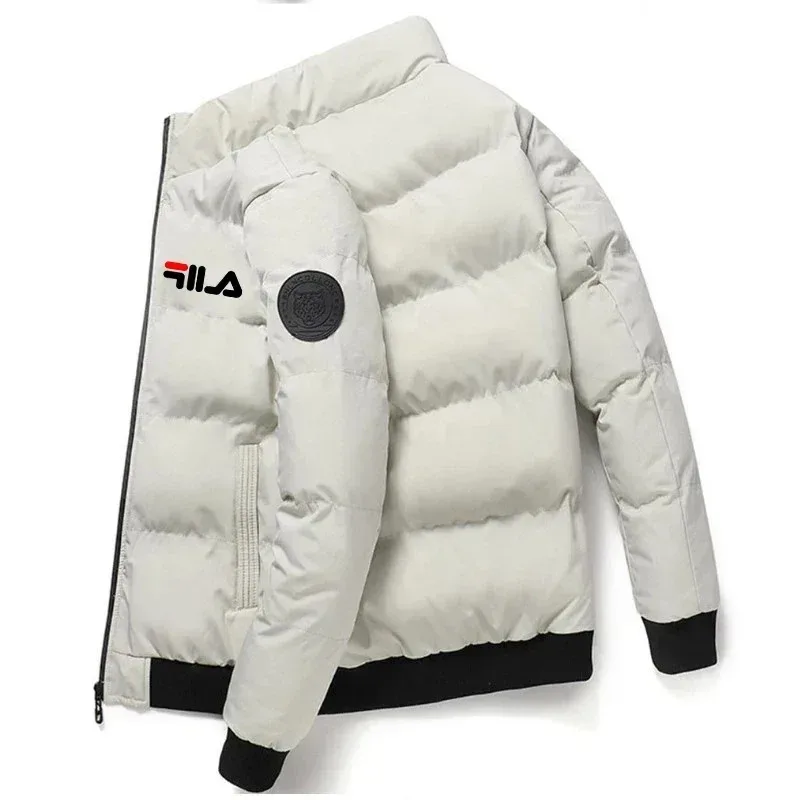 أزياء الخريف والشتاء قصيرة الرجال معطف دافئ سميك، في الهواء الطلق يندبروف جديد سستة مطبوعة الرجال سترة عادية M-5XL