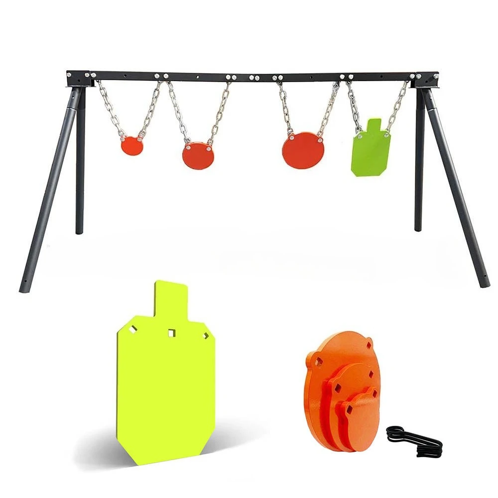 

3/8 inch AR500 gantry live fire target steel plate panda head target