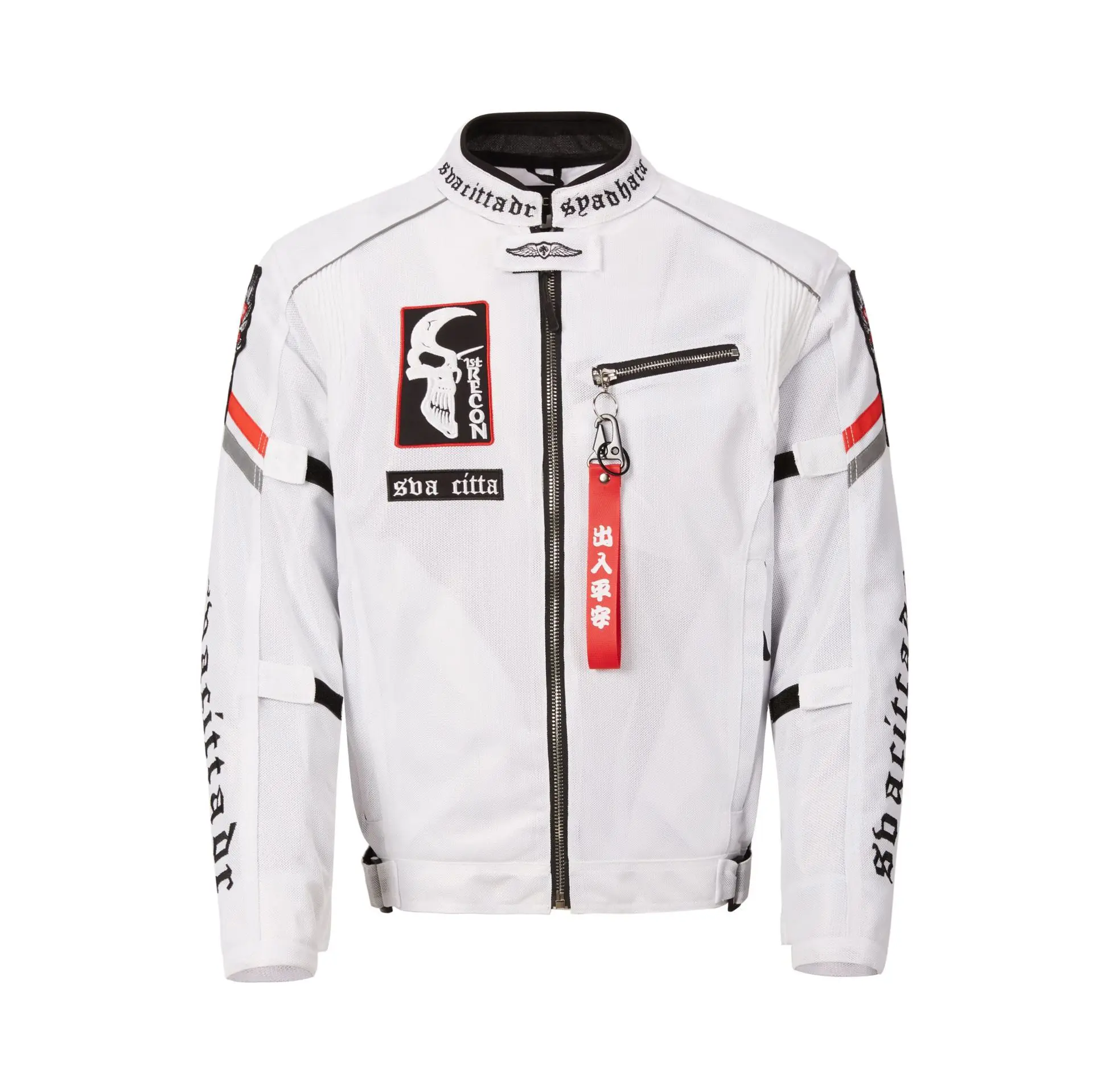 

Spring/Summer Motorcycle Riding Suit Mesh Breathable Cycling Sports Retro Skull Head Riding Suit Windproof and Cotton Lining