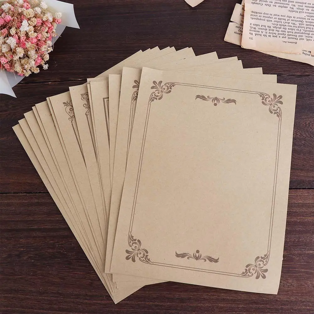 10pcs/lot Cards Wedding Vintage Postcard Invitation Paper Envelopes Set Letter Paper Translucent Paper Transparent Envelope