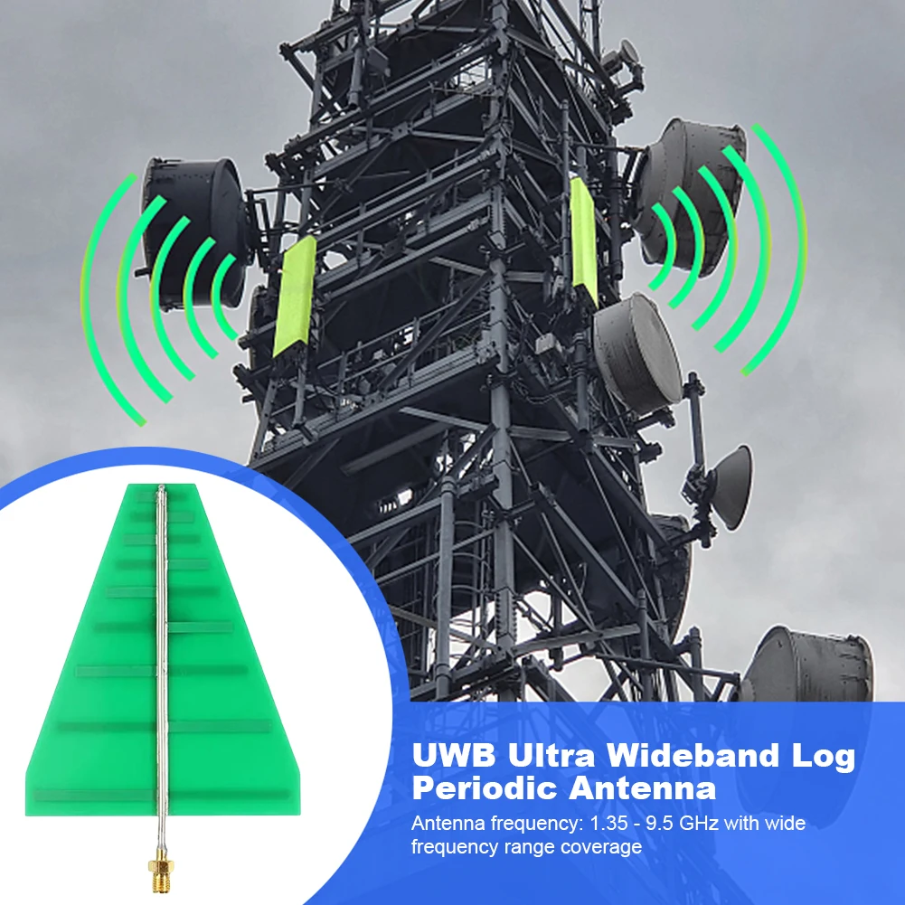 UWB Ultra Broadband Antenna 1.35GHz-9.5GHz Log-Periodic Directional UWB Antenna 15W Versatile Applications