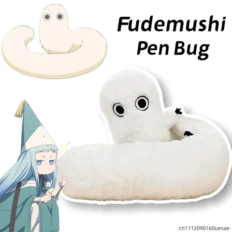 40cm Bendable Fudemushi Pen Bug Plush Doll Witch Hat Atelier Same Style Raising Pen Worms Fans Collect Gifts Home Decor