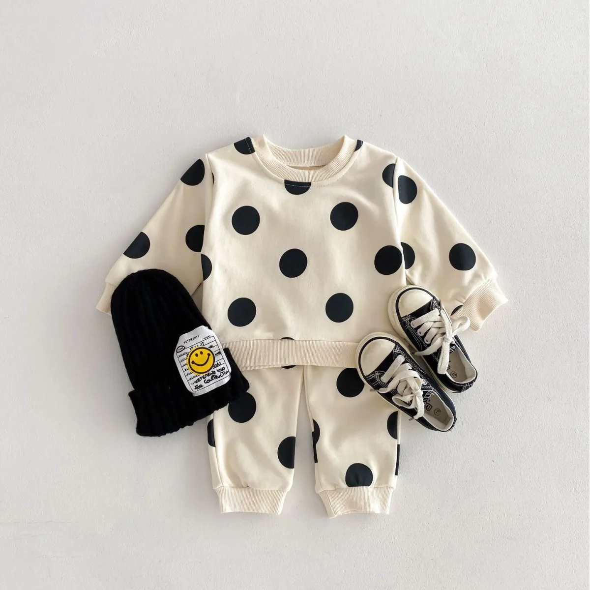 1-4T Toddler Kid Baby Boy Girl Clothes Set Long Sleeve Pullover Top Pant Suit Infant Autumn Winter Sweatshirt Set Outfit