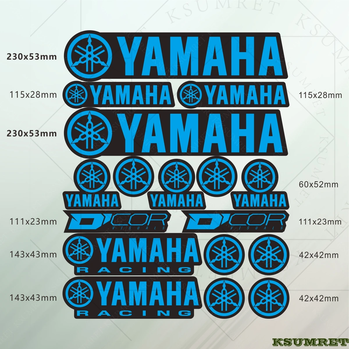Vinyl For Yamaha Sticker Motorcycle Decals Logo Waterproof Reflection Kit image 5