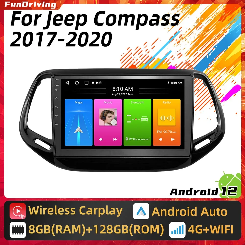 

Car Radio Android 2 Din for Jeep Compass 2017 - 2020 GPS Navigation Multimedia Stereo Player Autoradio Audio Auto Head Unit WiFi