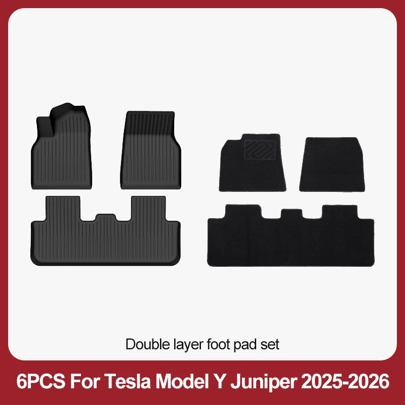 BYTON Voor Tesla Model Y Juniper 2025-2026 Premium/Performance TPE Vloermatten Bagagebak Automatten Slijtvaste Matten Waterdicht
