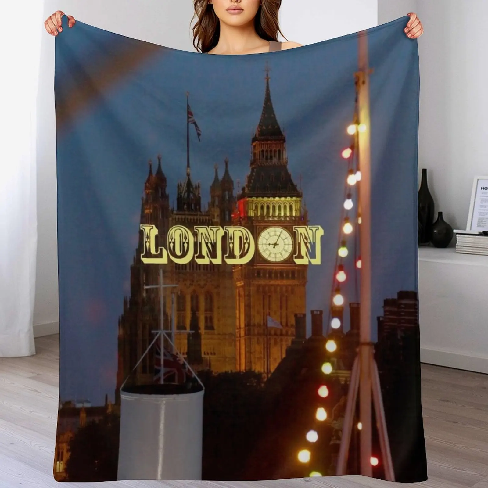 Big Ben Palace of Westminster London Throw Blanket blankets and throws Luxury Thicken halloween warm for winter Blankets