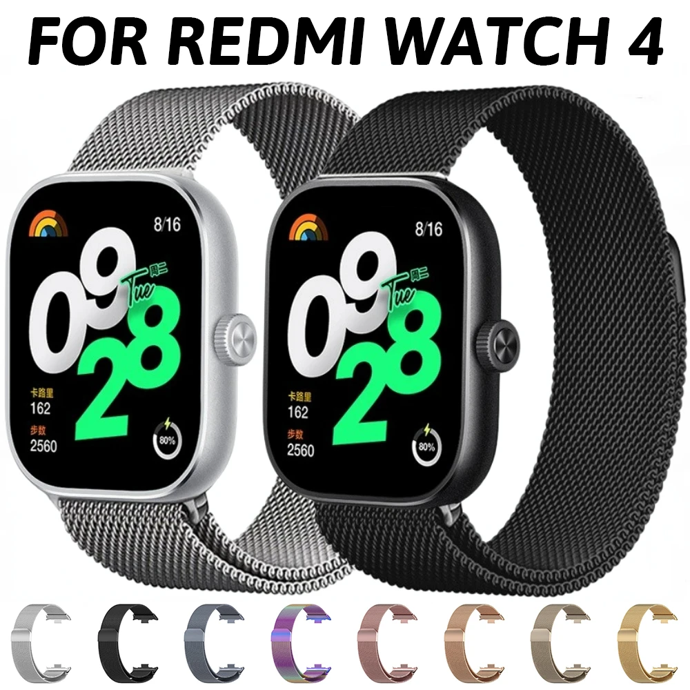 

Magnetic Loop Strap For Redmi Watch 4 Replacement Stainless Steel Bracelet For Xiaomi Mi Band 8 Pro Wristband Accessorie