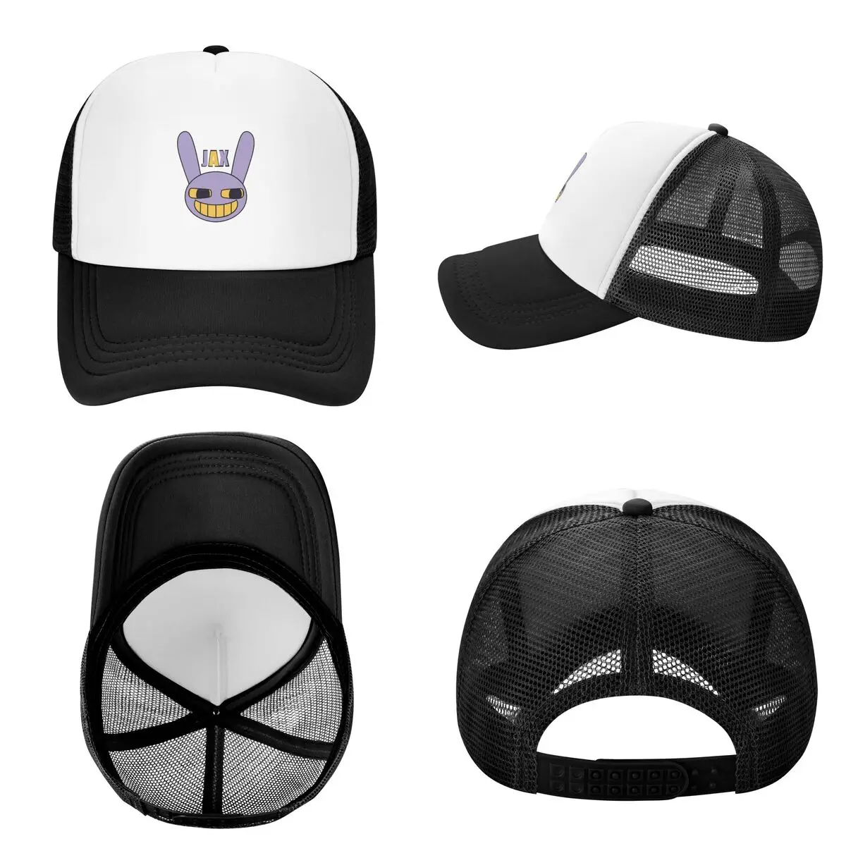 Jax With Name (The Amazing Digital Circus) Cap Casual Mesh Baseball Caps Adjustable Hat Hip Hop Summer Unisex Baseball Hats