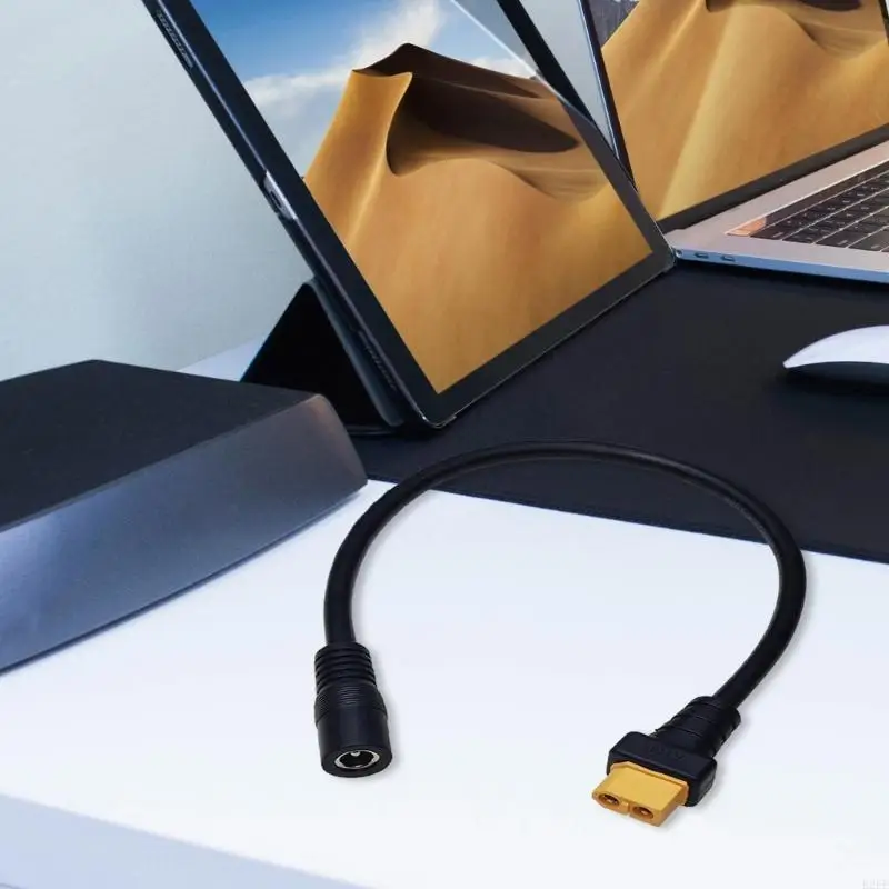 B2EF XT60 أنثى إلى DC5525 أنثى شحن الكابل 12AWG للاستخدام في الطاقة المتجددة