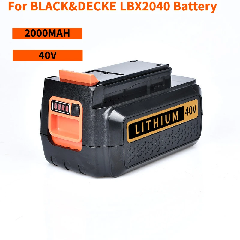 

Новая литиевая аккумуляторная батарея 2000 мАч для Black & Decker 40 В для электроинструментов Black & Decker LBXR36 BL20362 LBX2040