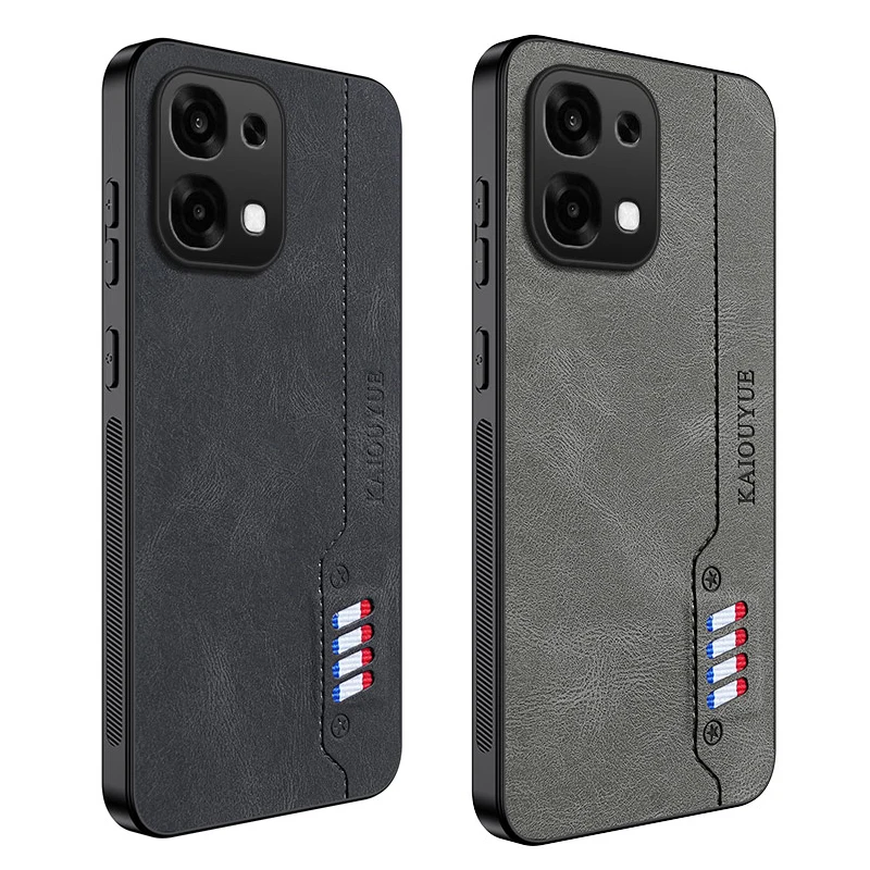 

For OPPO A6 Pro Case Luxury Solid Color Leather Frosted Soft Edge Back Cover Shockproof Bumper Fudan