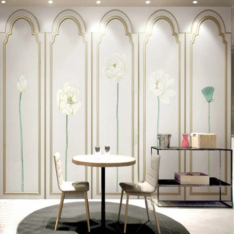 Chinese Stijl 3D Stereo Custom Lotusbloem Foto Behang Woonkamer Slaapkamer Home Decor Muurschildering Behang Papel De Parede