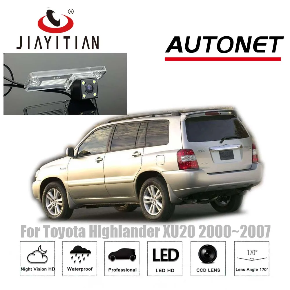 JiaYiTian kamera tylna dla Toyota Highlander XU20 2000 2001 2002 2003 2004 2005 2006 2007 CCD HD Backup kamera parkowania