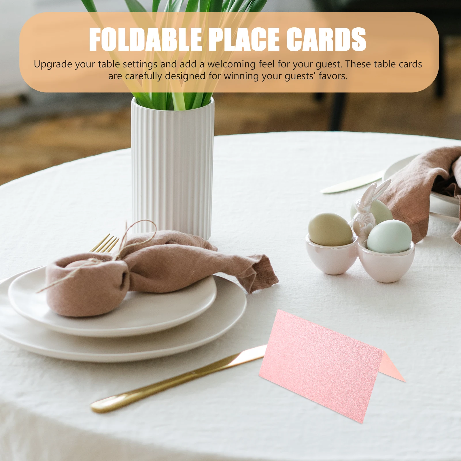 

25pcs Foldable Paper Tent Place Blank Tent For Wedding Banquet Reserved Table Setting Banquet Seat Cards Table Name Cards