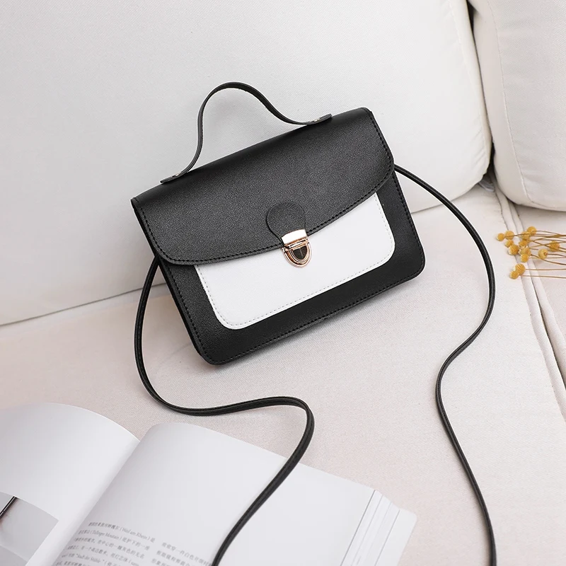 Women's Hit Color Mobile Phone Bag Spring and Summer Personality Lock Single Shoulder Portable Small Square Bag