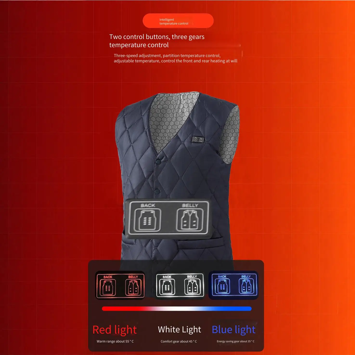 2025 16 Zone Smart Heating Vest for Men Women USB DC Electric Thermal Jacket Constant Temperature Control Winter Warm