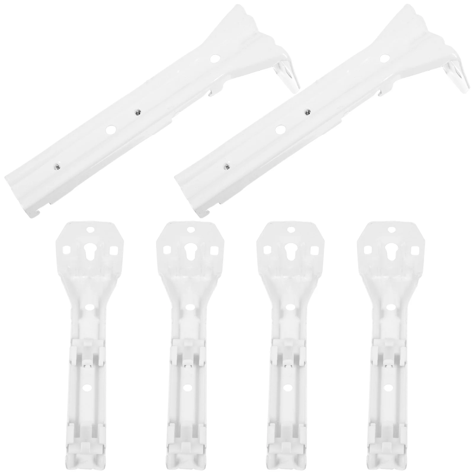 Rail de Rideau de Plafond Flexible, Fournitures de Montage, Système Monté Incurvé en Métal, 6 Pièces