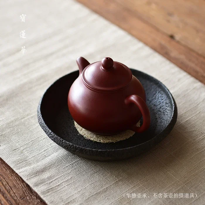 

Чайные блюдца, поднос для чая, круглая форма, тарелка из натурального камня, держатель для чайника, чайная посуда, вулканический рок, кунг-фу, украшение для дома, украшение для стола