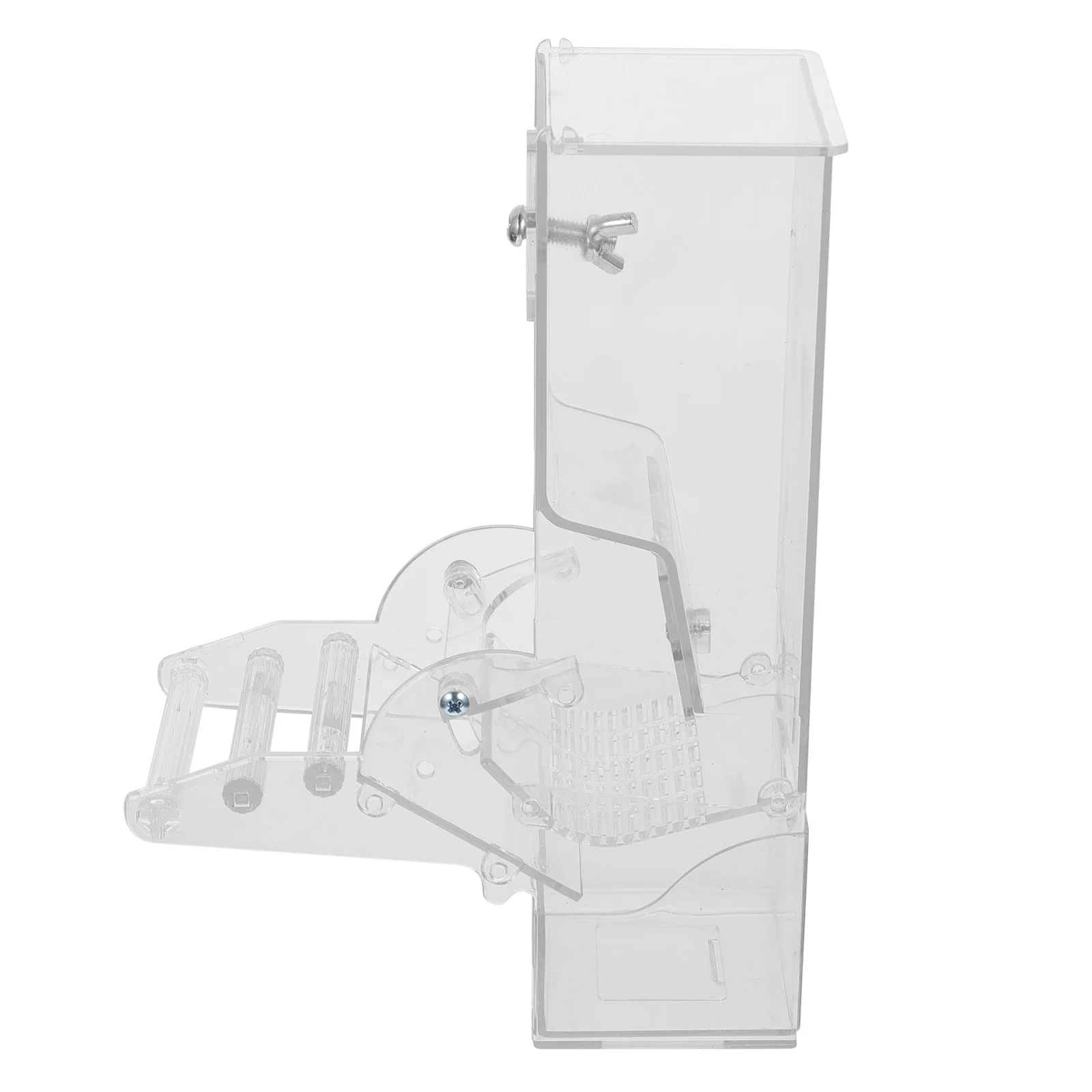 

Automatic Bird Feeder Premium Transparent Acrylic Large Capacity Parakeet Parrot Budgie Food Container Easy Time-Saving Feeder