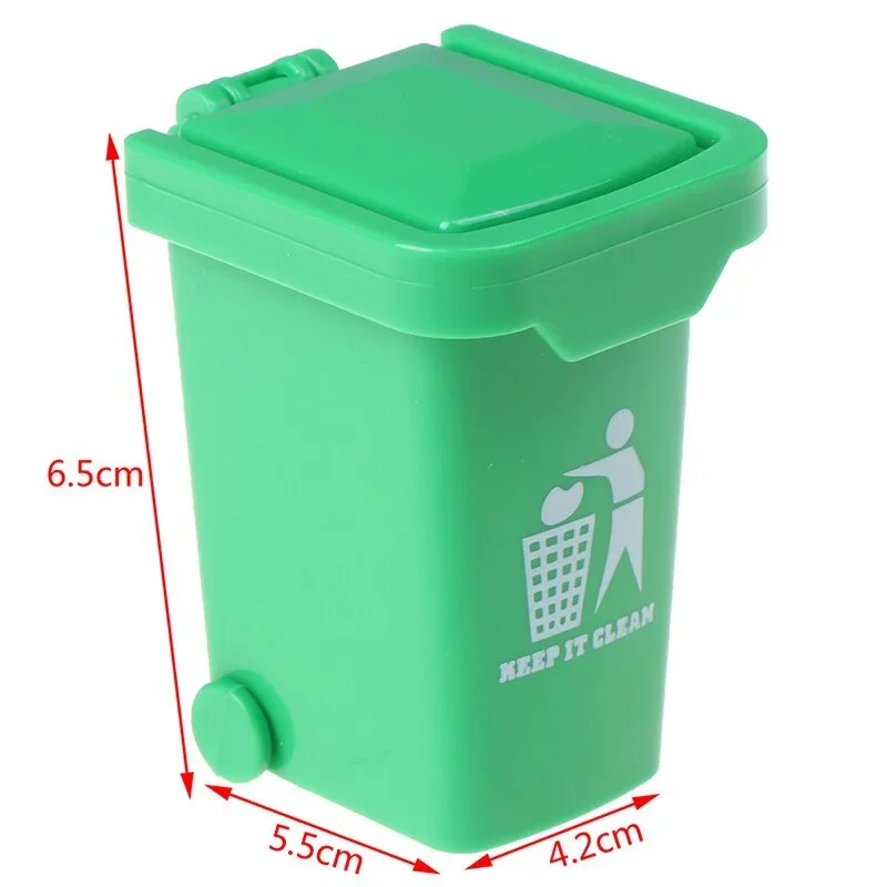 4pcs Simulation 1:12 Dollhouse Mini Trash Can Toy Garbage Truck Cans Curbside Vehicle Bin s Kid  Furniture  Gift