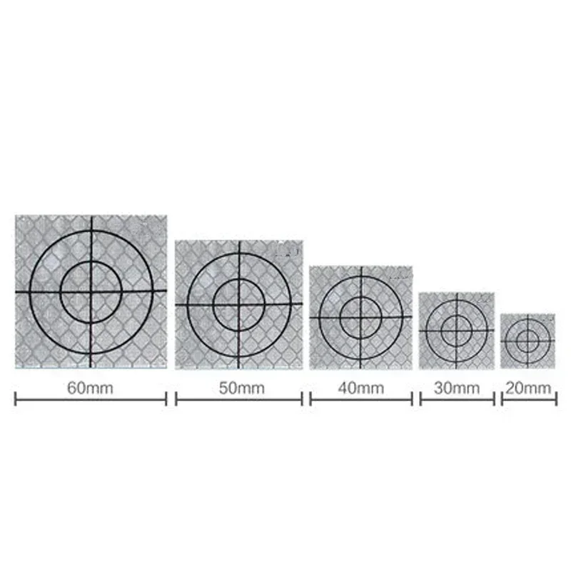 New 100pcs Reflector Sheet 60x60mm 20 30 40 50 Mm For Total Station Surveying Reflective Sticker  Reflective Target