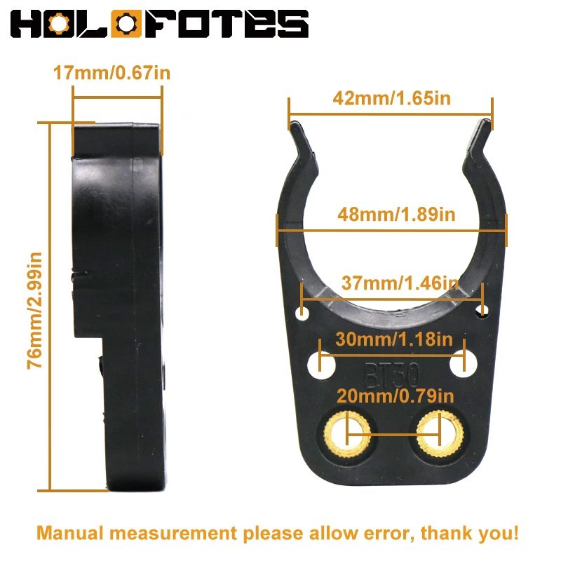 Imagem -06 - Abs Flame Proof Borracha Tool Holder Claw Tool Changer Grippers Fit para Atc Spindle Cnc Machine Tool Forks Bt30 Pcs