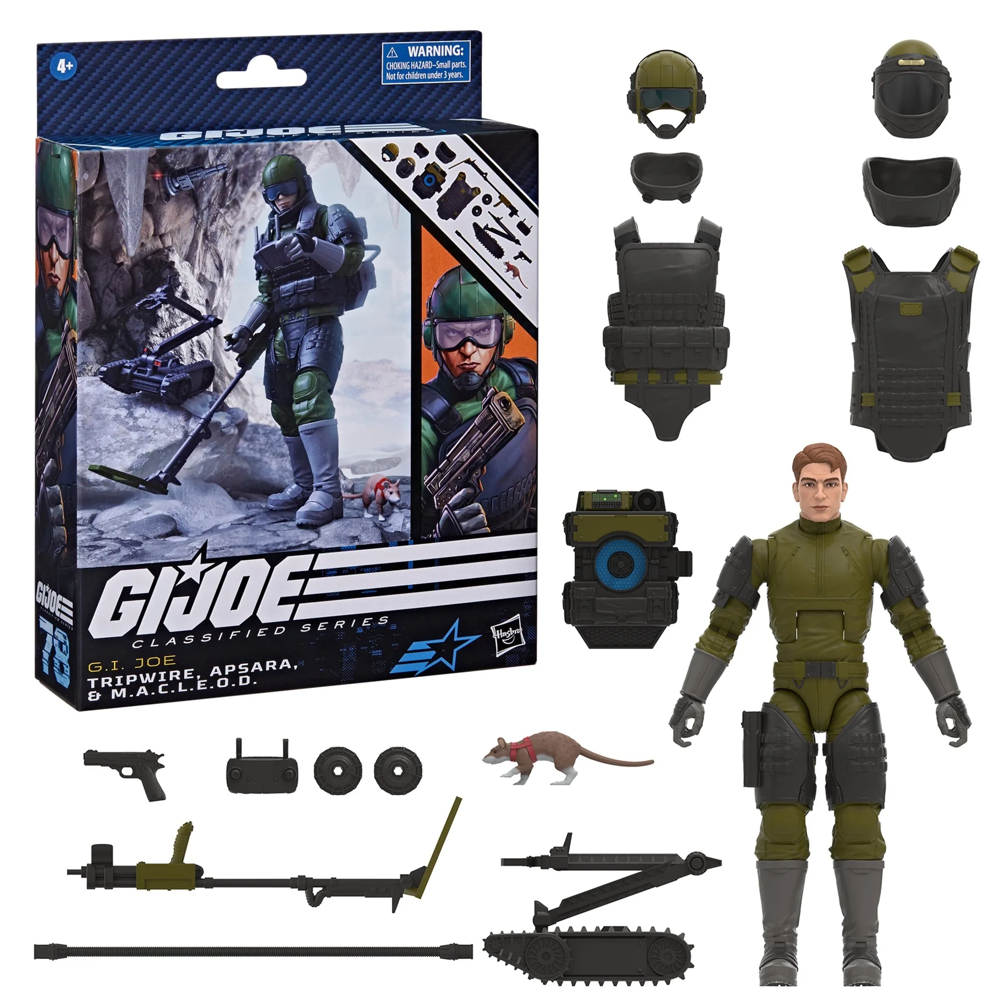 Hasbro Original G.I. Joe Classified-Serie # 78 Tripwire Apsara MACLEOD 6-Zoll-Actionfigur zum Sammeln mit Zubehör als Geschenk