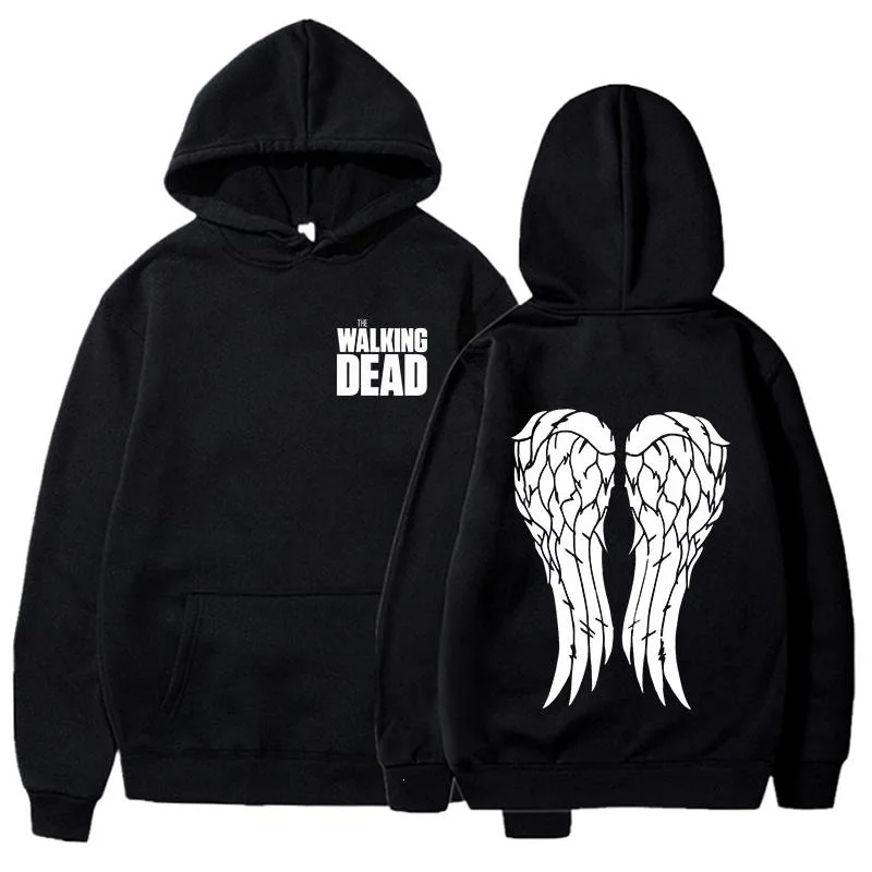 

Zombie Crow Print Hoodie Unisex Cross-Border Walking Dead Style Comfortable Fit Animal Pattern Sweatshirt for All Ages