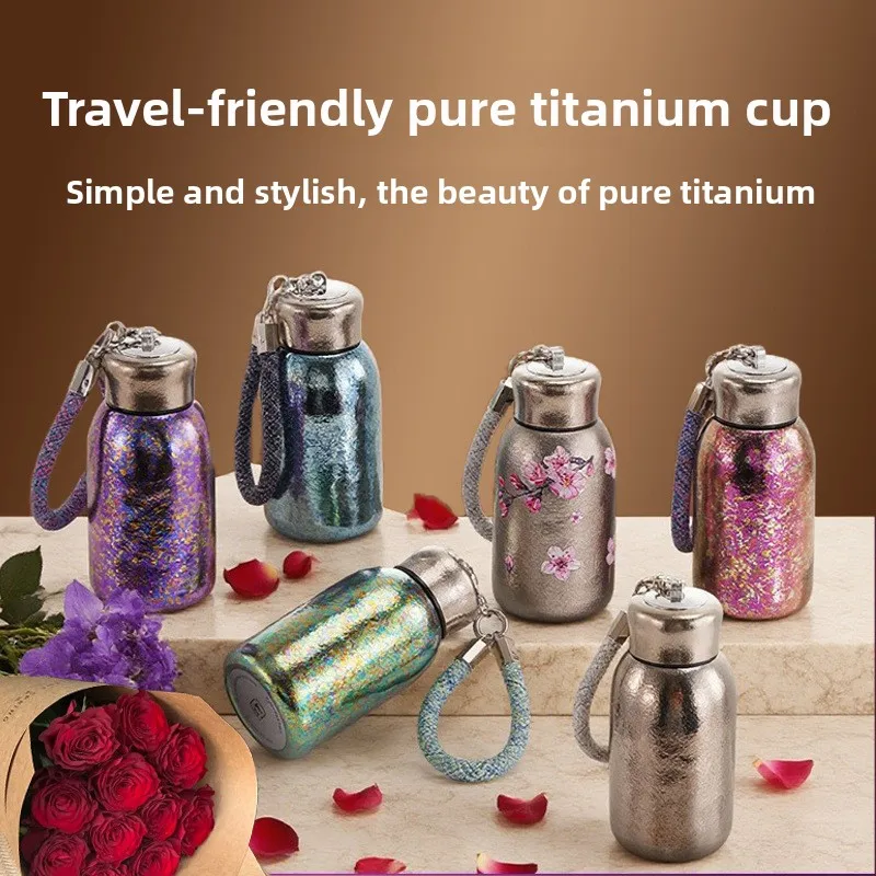 

Кружка для кофе из чистого титана, термокружка для мужчин и женщин, стильный дизайн, модная, портативная, вращающаяся чашка для