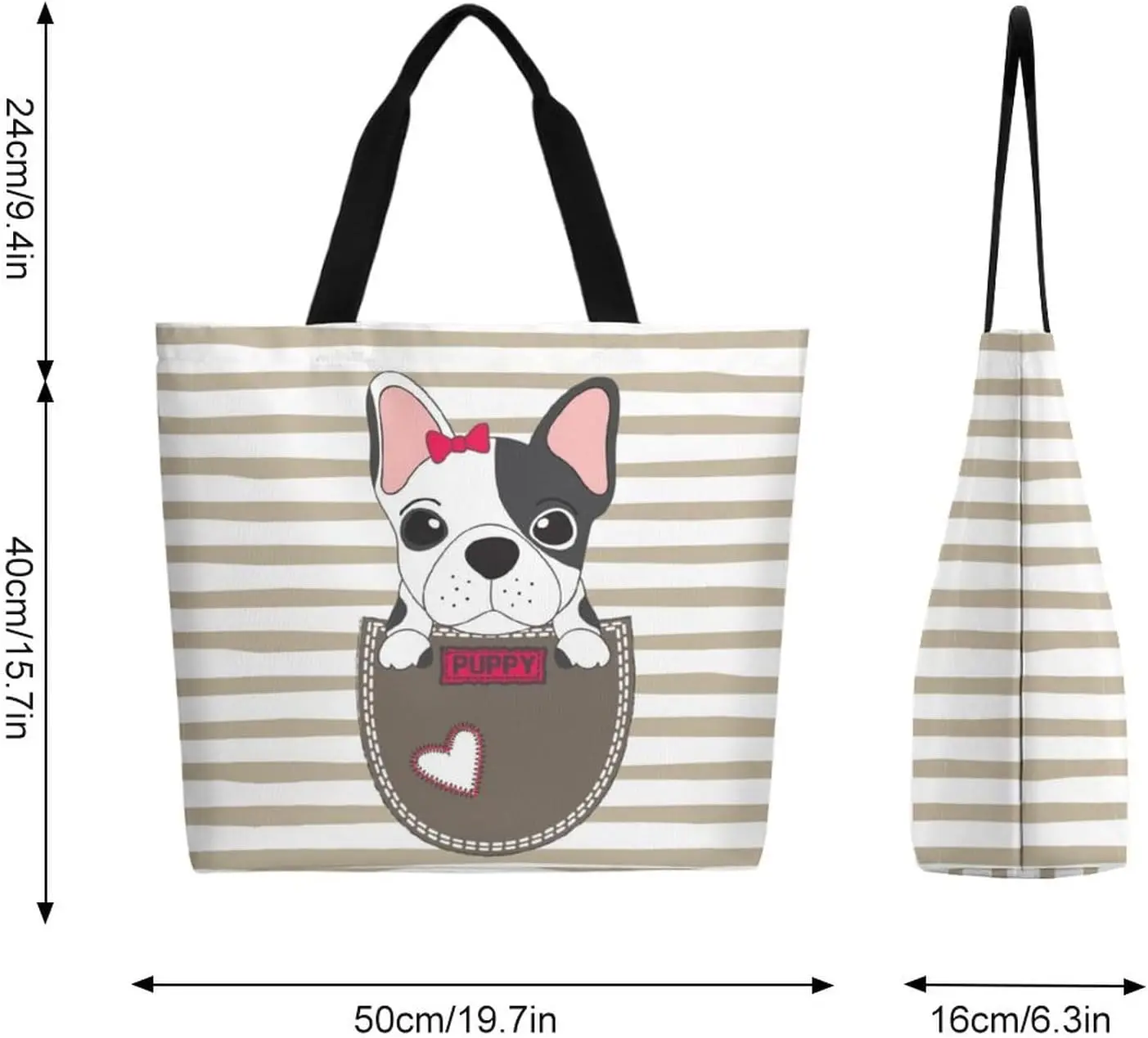 Bolso de mano de lona para mujer, bolso de hombro informal grande, bolso reutilizable para compras en la playa, bolsa de comestibles para exteriores