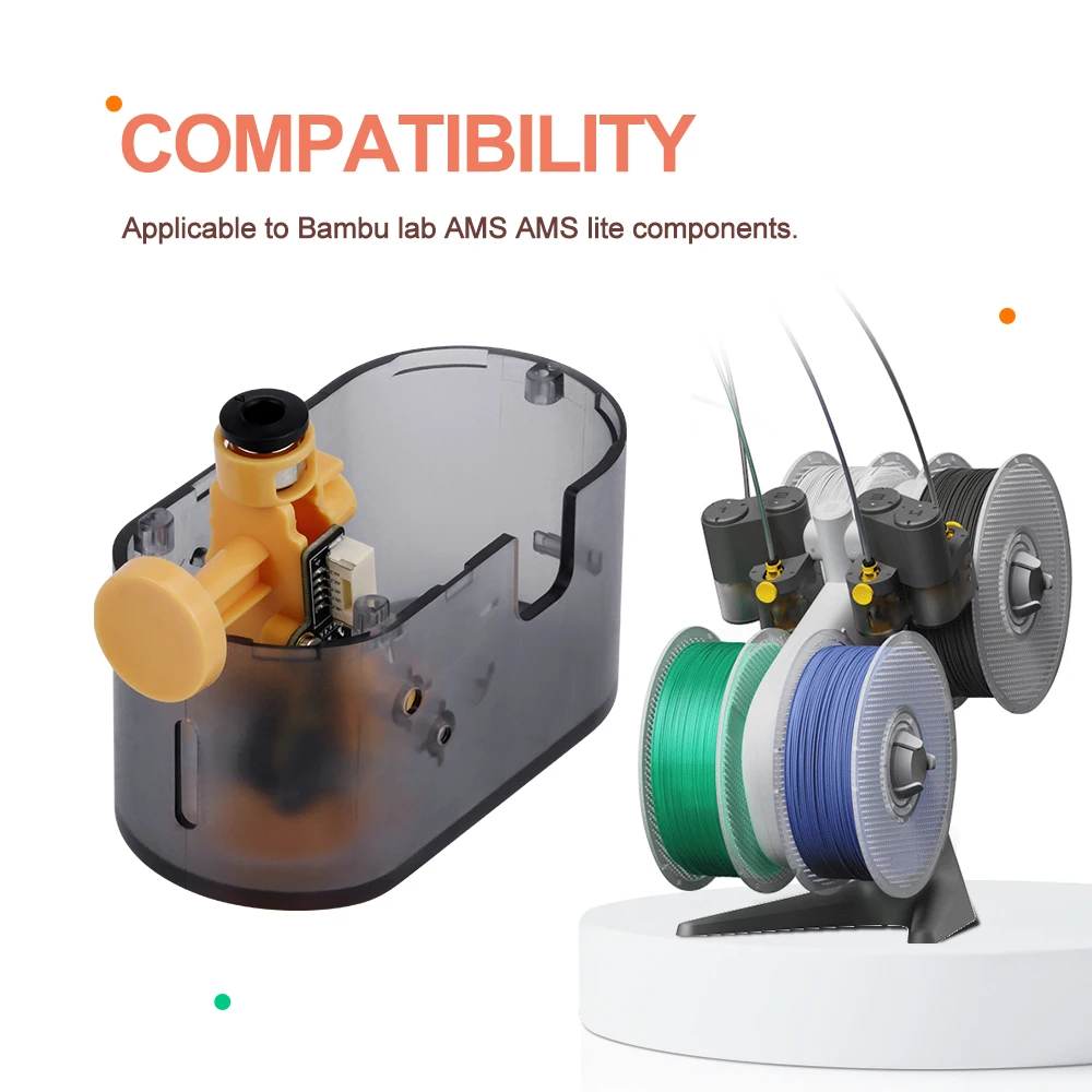 AMS Lite Left & Right Feeder Filament Funnel Unit Slot 1-4 Replacement Part for Bambu Lab A1 Mini 3D Printer