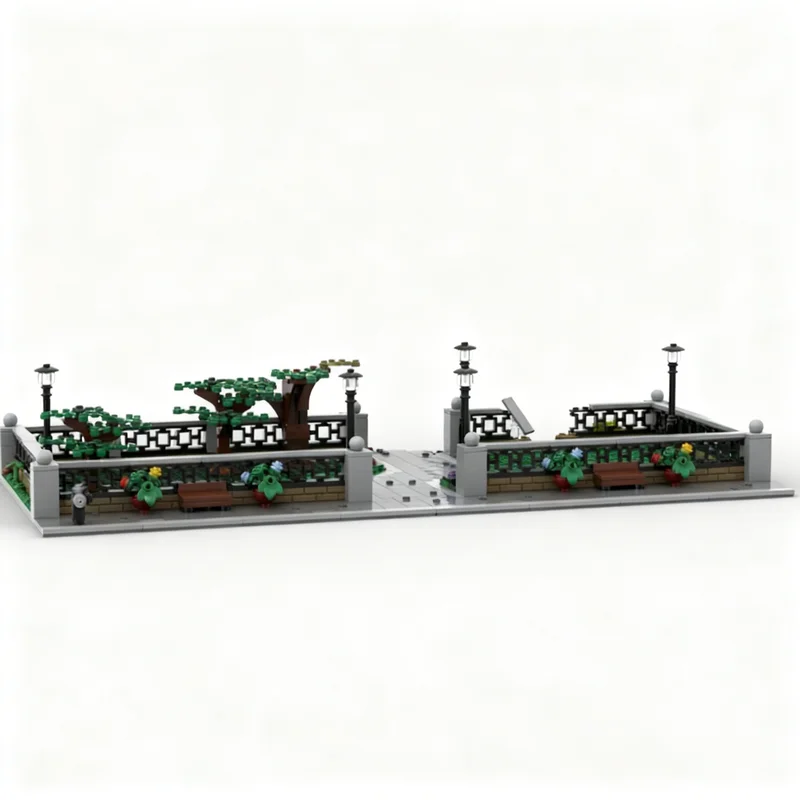 704-teiliges MOC Superhelden Marvelled New York Central Park Modellbausatz Architektur Weihnachtsgeschenkidee Bildung