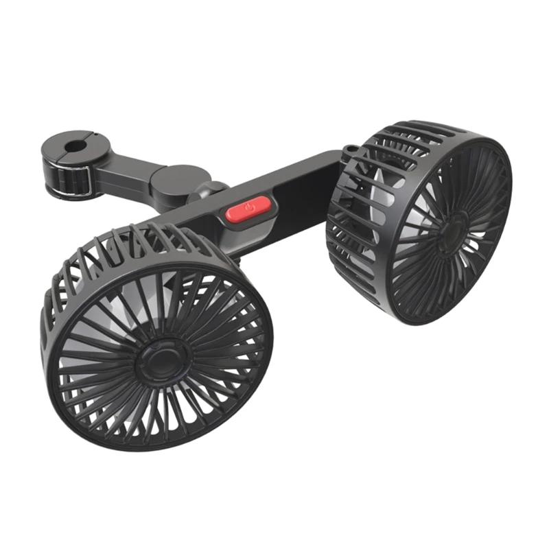 

Car Cooling Fan Dual-Head USB 3 Speeds Car Fan 360 Degree Rotation for Truck Car SUV- RV- Boat Auto Vehicles Durable