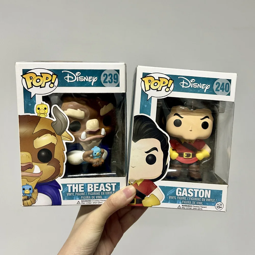 Funkos de la Bella y la Bestia de Disney, La Bestia # 239 Gastón # 240 Figuras de Vinilo Coleccionables, Muñecos Decorativos para el Hogar