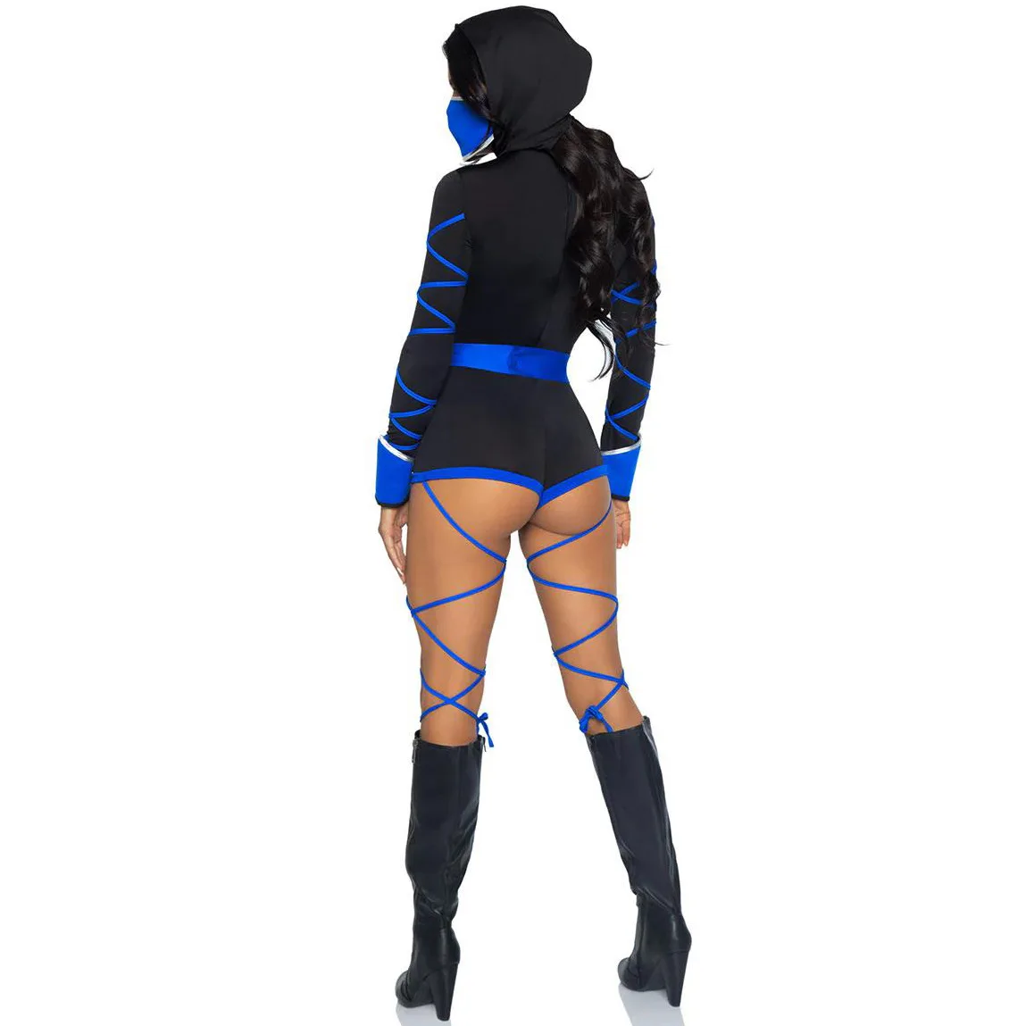 sexy ninja suit Black Red Sexy Sleeveless Ninja 5 Piece Costume main image 0