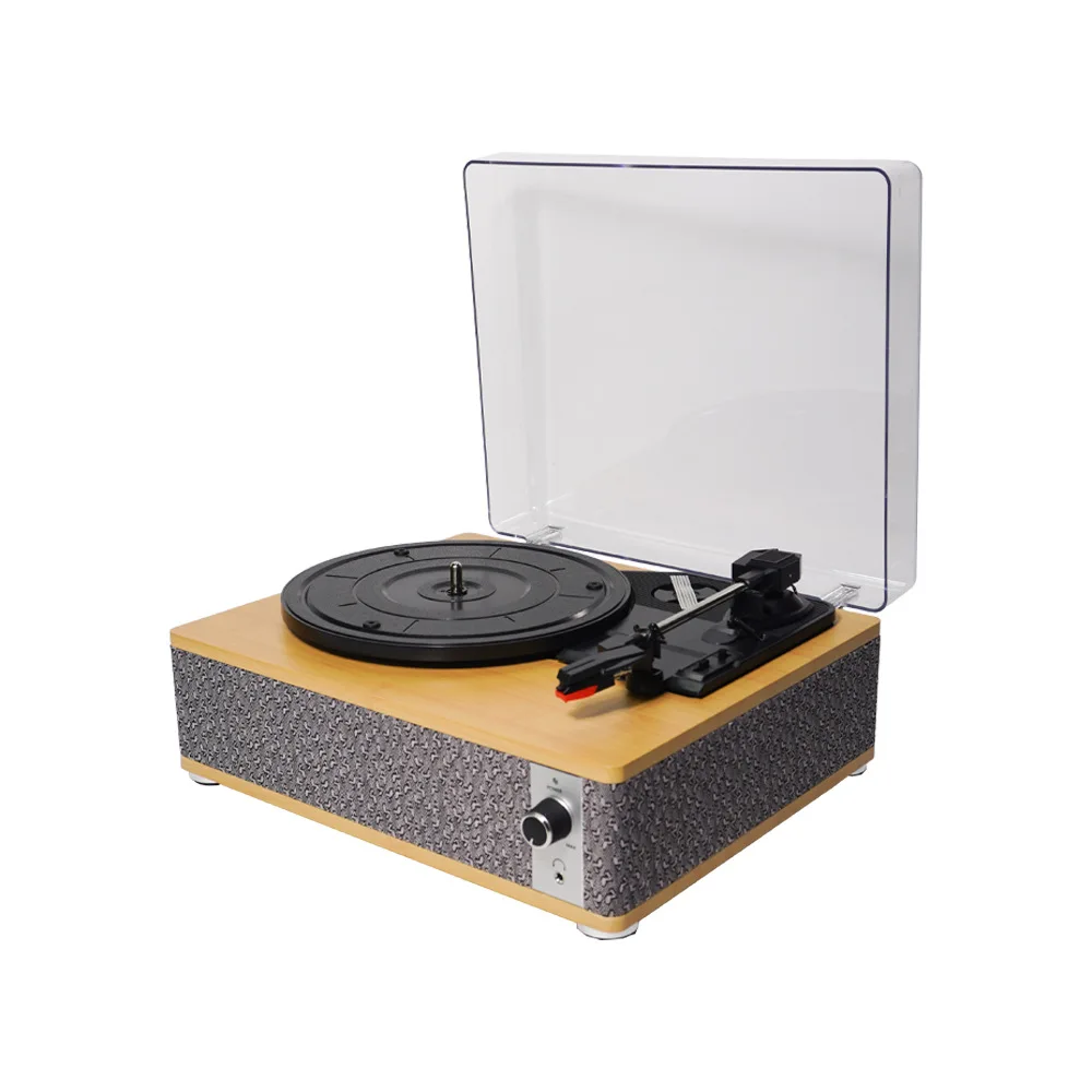 Mini vinyl record player with bluetooth playback all-in-one machine gift home ornament phonograph high fidelity